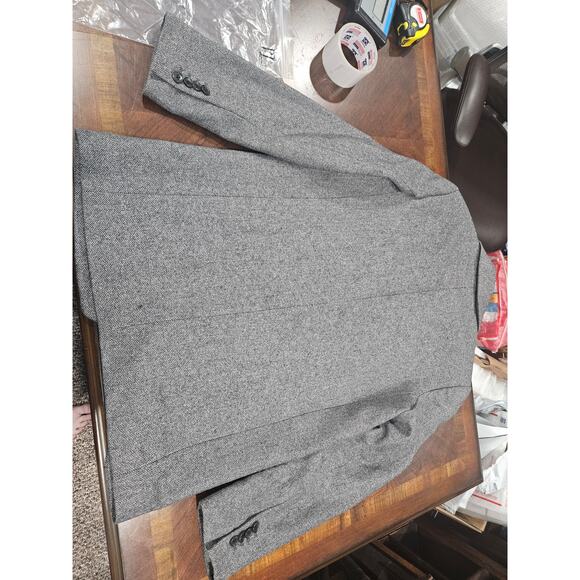 Everlane The Oversized Blazer Women’s 4 Gray Herringbone Wool Blend Longline - Picture 4 of 6